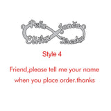 Goxijite Customize Infinite Name Layer Necklace For Women Personalized Gold Stainless Steel Custom Name Jewelry friend gift