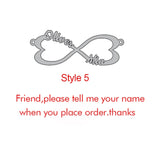 Goxijite Customize Infinite Name Layer Necklace For Women Personalized Gold Stainless Steel Custom Name Jewelry friend gift