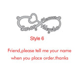 Goxijite Customize Infinite Name Layer Necklace For Women Personalized Gold Stainless Steel Custom Name Jewelry friend gift