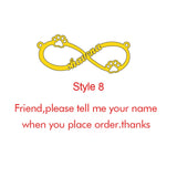 Goxijite Customize Infinite Name Layer Necklace For Women Personalized Gold Stainless Steel Custom Name Jewelry friend gift