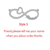 Goxijite Customize Infinite Name Layer Necklace For Women Personalized Gold Stainless Steel Custom Name Jewelry friend gift