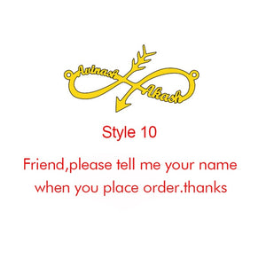 Goxijite Customize Infinite Name Layer Necklace For Women Personalized Gold Stainless Steel Custom Name Jewelry friend gift