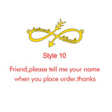 Goxijite Customize Infinite Name Layer Necklace For Women Personalized Gold Stainless Steel Custom Name Jewelry friend gift