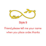 Goxijite Customize Infinite Name Layer Necklace For Women Personalized Gold Stainless Steel Custom Name Jewelry friend gift