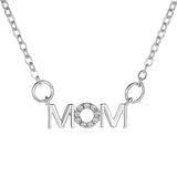 Yobest Love Heart Mom Letters Pendent Necklaces Crystal Fashion Women Jewelry Proposal Mother Day Best Elegant Gift