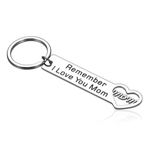 Heart-shaped Mothers Day Gifts Keychain for Mom From Daughter Son Remember I Love You Mom Birthday Family Pendant Keyring